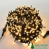 Гирлянды на дерево Клип Лайт 100 м, 800 тепло белых LED ламп, черный ПВХ, IP54 (CEI LED) Гирлянды на дерево Клип Лайт 100 м, 800 тепло белых LED ламп, черный ПВХ, IP54 (CEI LED)