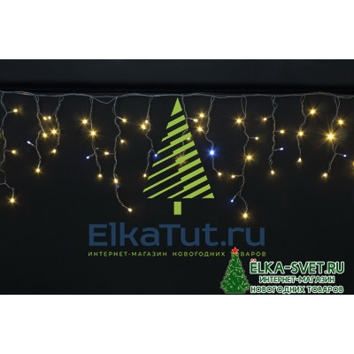 Светодиодная уличная гирлянда Бахрома 5*0.7 м, 150 тепло белых LED ламп с мерцанием, белый каучук, соединяемая, IP65 (LEON) Светодиодная уличная гирлянда Бахрома 5*0.7 м, 150 тепло белых LED ламп с мерцанием, белый каучук, соединяемая, IP65 (LEON)