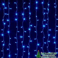 Светодиодный занавес 2.0х1.5 м, 200 синих LED ламп, прозрачный ПВХ, соединяемый, IP 20 арт. 2201-A200B Светодиодный занавес 2.0х1.5 м, 200 синих LED ламп, прозрачный ПВХ, соединяемый, IP 20 арт. 2201-A200B