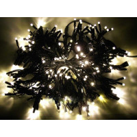 Светодиодная уличная гирлянда Бахрома 5*0.7 м, 150 тепло белых LED ламп, черный каучук, соединяемая, IP65 (LEON) 