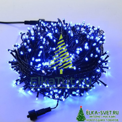 Гирлянда Нить Клип Лайт 500LED СИНЯЯ+БЕЛЫЙ flash, диодов 40м. – арт.: LN 5501B+W