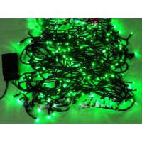 Светодиодная гирлянда 400 зеленых LED ламп 28 м, зеленый ПВХ, контроллер, IP20 арт. 1405-400G