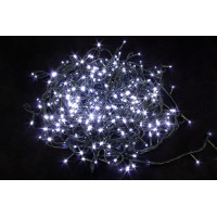 Светодиодная гирлянда 300 холодно белых LED ламп 28 м, зеленый ПВХ, контроллер, IP20 арт. 1402-400W