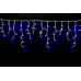 Светодиодная уличная бахрома 3.0*0.6, 100 синих LED ламп, с белым мерцанием, белый КАУЧУК, соединяемая, IP65 (WIN LED)
